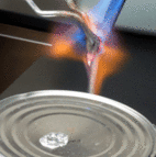 blowtorch heating metal